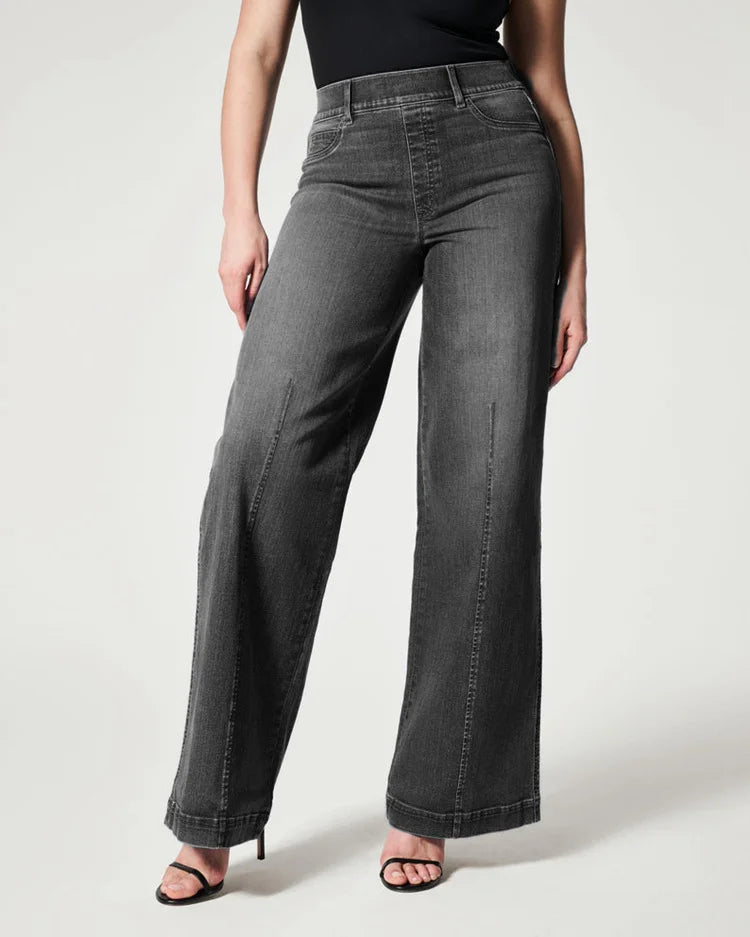 Quinn Super Stretch High-Waisted Wide Leg Jeans