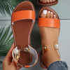 Fonio™ - Faux Pearl Metal Ankle Strap Slip On Sandals [Last Day Off]