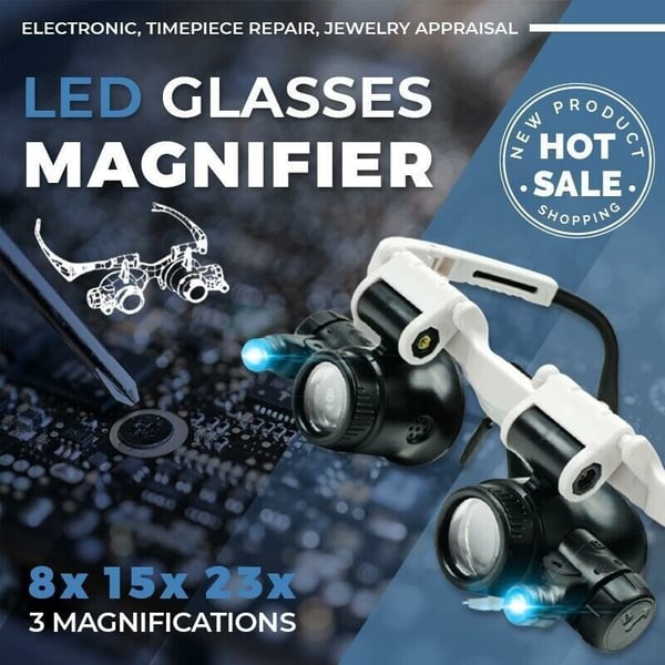 | LensLit™ LED Magnifier Glasses