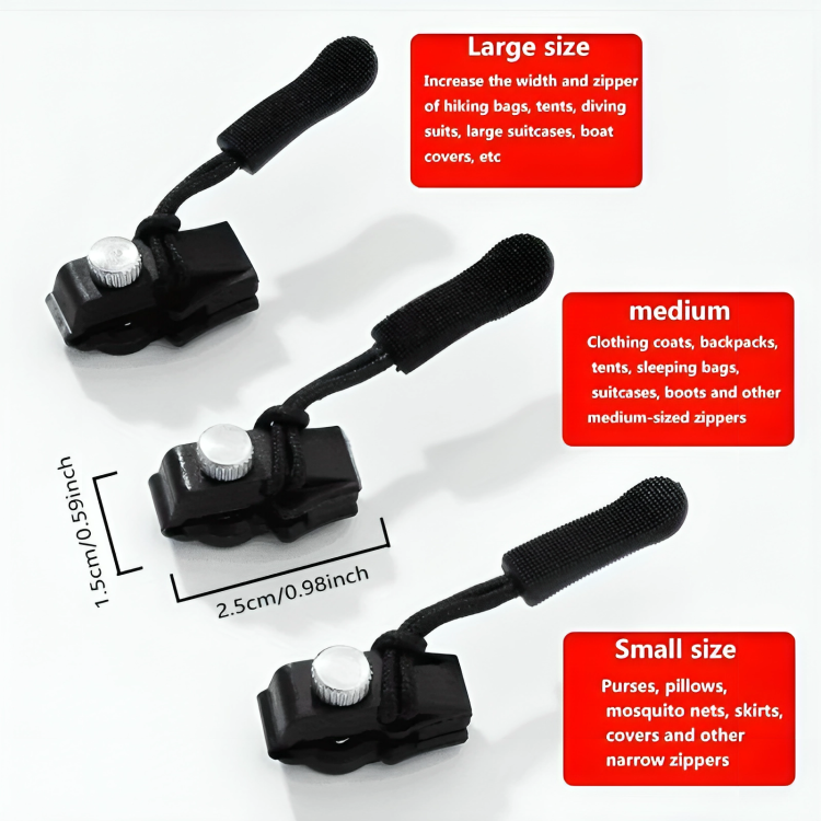 3+3 FREE | InstaZip™ | Removable Zipper Puller