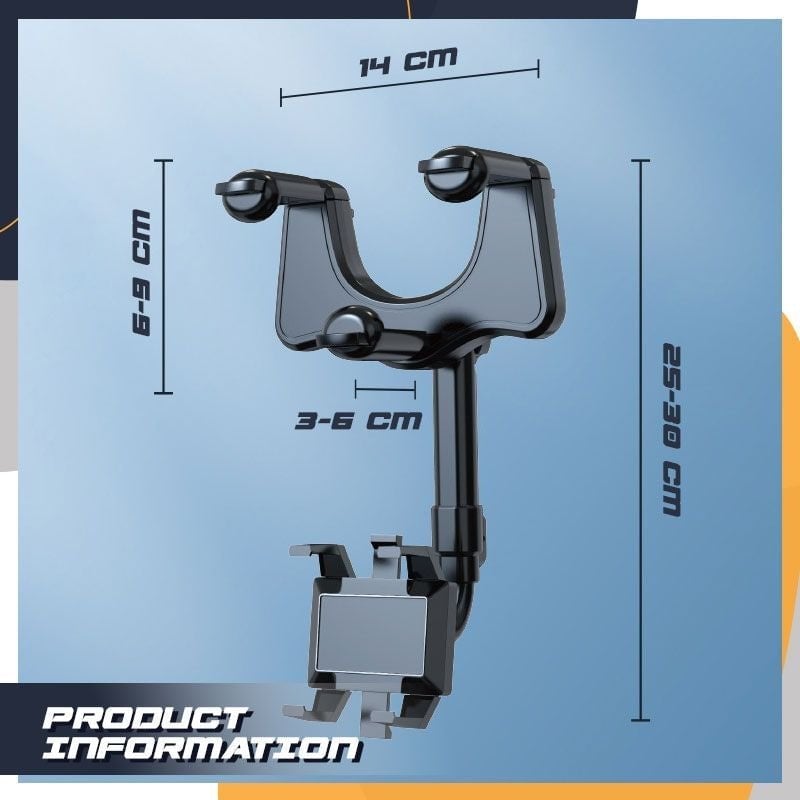 RotatableHandy™ - Rotatable and retractable car phone holder