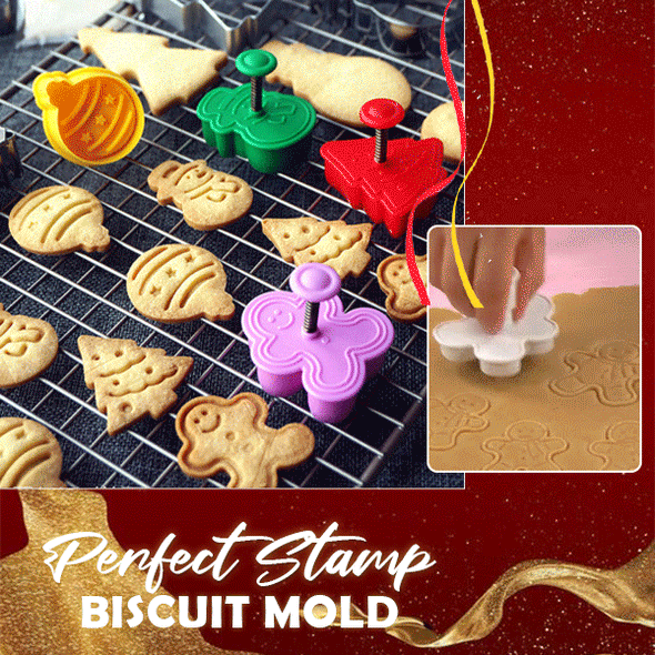 MerryStamps 3D Cookies Set of 4 | Bake Like a Pro