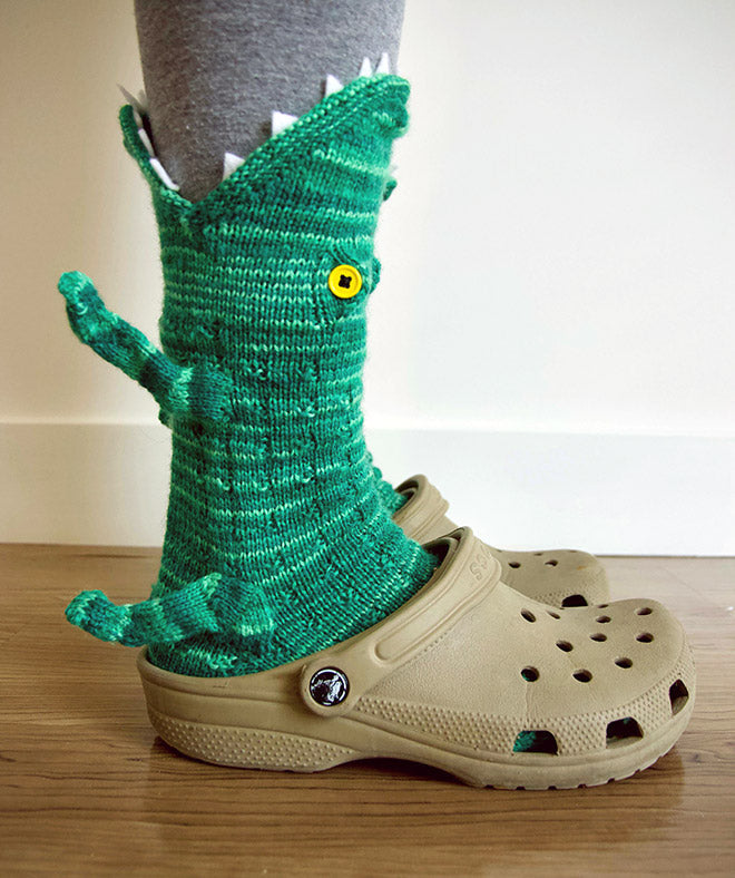 Crocky™ - Knitted socks with crocodile