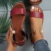 Fonio™ - Faux Pearl Metal Ankle Strap Slip On Sandals [Last Day Off]