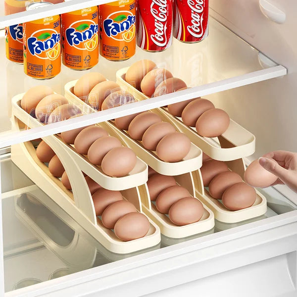 EggRack™ - Automatic roll-up egg dispenser with double layer