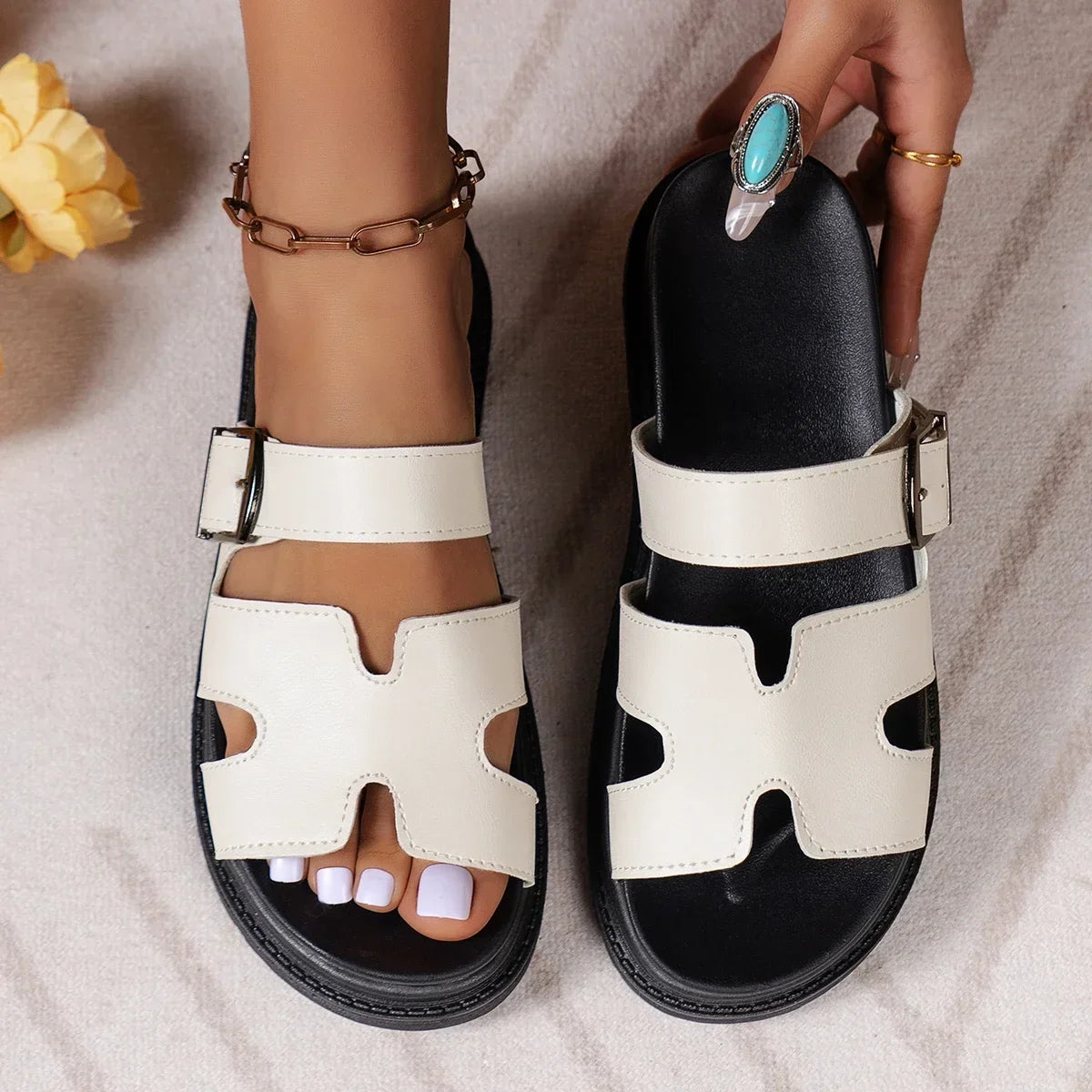 Violette Chic Rome Slingback Sandals