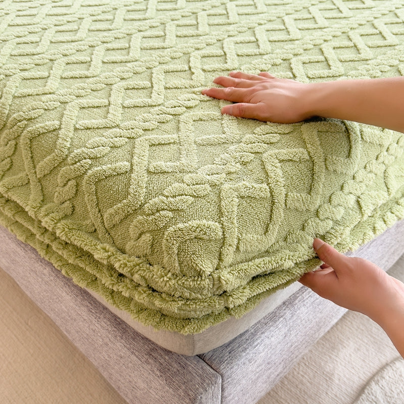 Velbed Embossed Velvet Jacquard Bed Cover