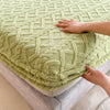 Velbed Embossed Velvet Jacquard Bed Cover