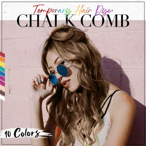 Kolocomb Temporary Hair Coloring Chalk Comb | Set of 10 Colors