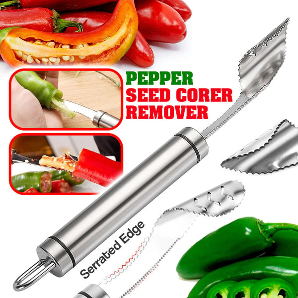 | Seedcor Steel Pepper Corer & Seed Remover