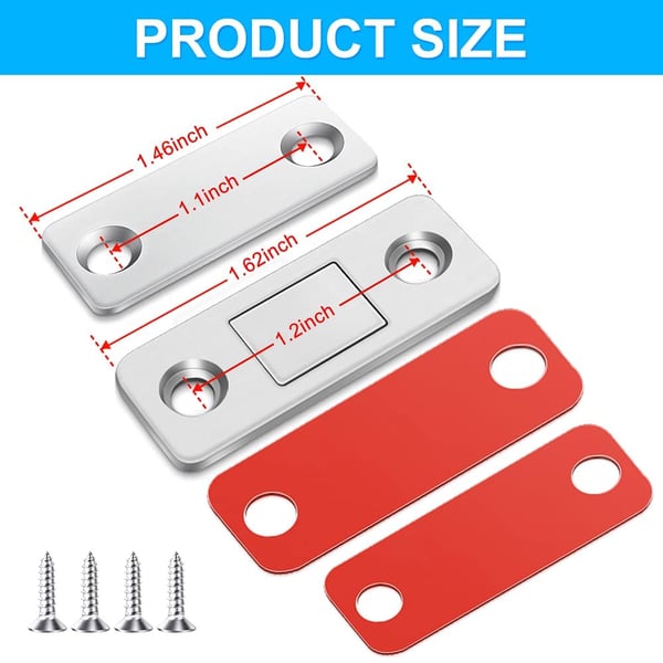 | 2 Sets LatchnShut Ultra-Slim Adhesive Magnetic Door Catch for Seamless Closing
