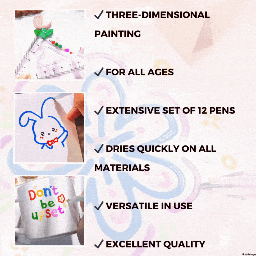 | Gellypen™ 3D Jelly Pens Set Of 12