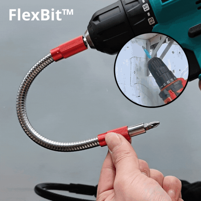 1+1 Free | FlexBit™ - With this bit holder you can reach any angle, no matter how awkward!