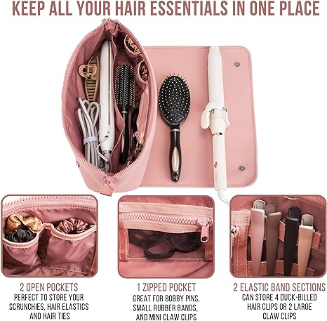 Fleekabag Hair Tools Travel Bag with Heat-Resistant Mat
