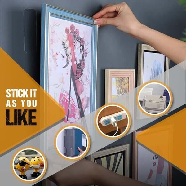 | Strongstick 60-Piece Reusable Double-Sided Adhesive Tape