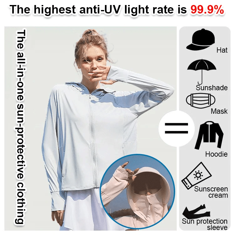 Uweave Unisex Feather-Light UV Protection Zip-Up Hoodie