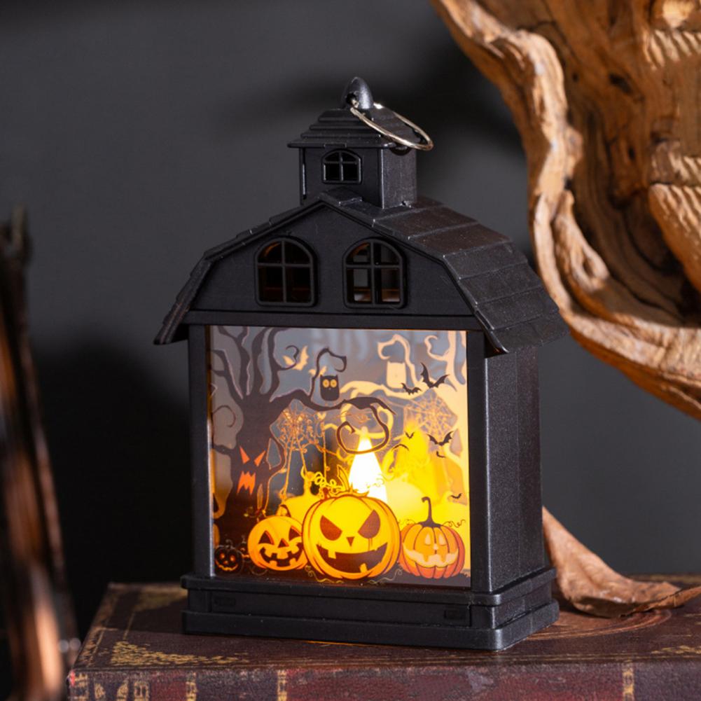 Illuminova Vintage Halloween Lantern with Flameless Candle - Set of 4