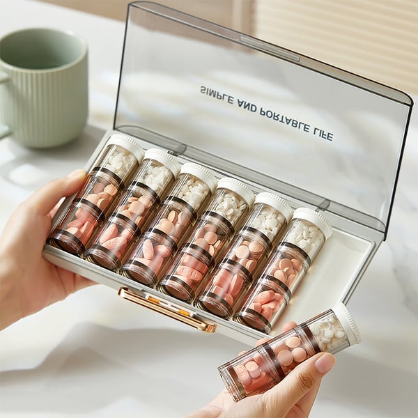 VITAQ™ Portable High Capacity Weekly Pill Box