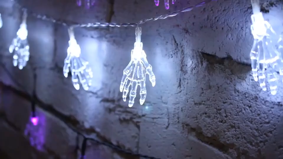| Starbones™ Solar LED Halloween Skeleton Hand Lamp String