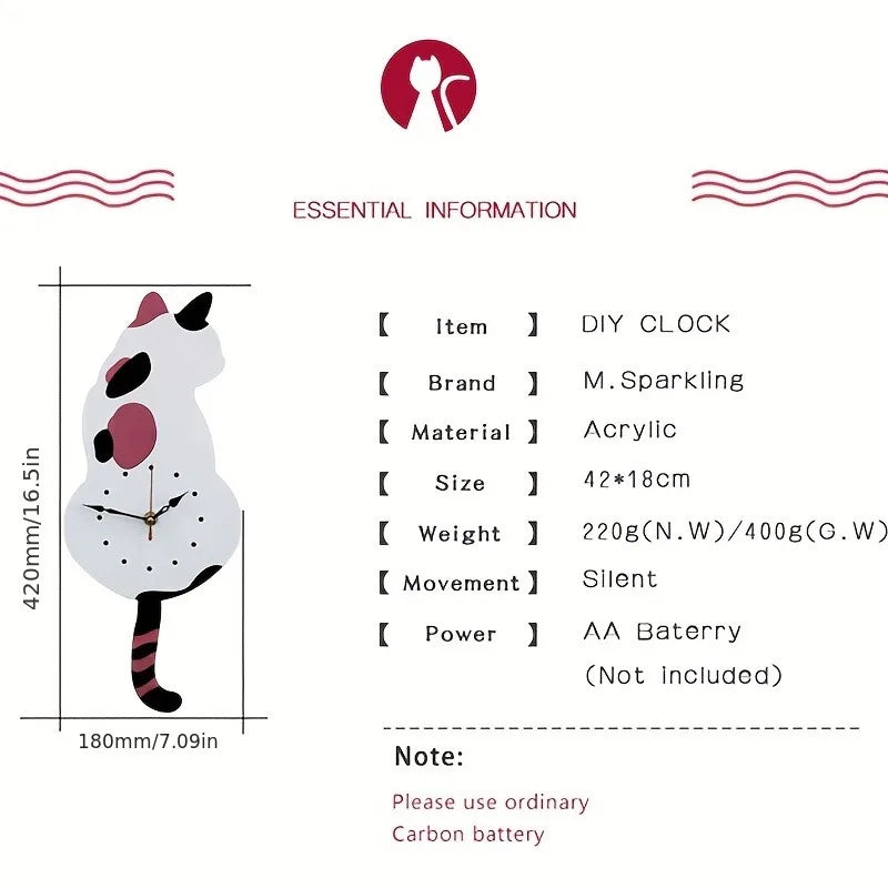 CatClock - Katze Pendeluhr