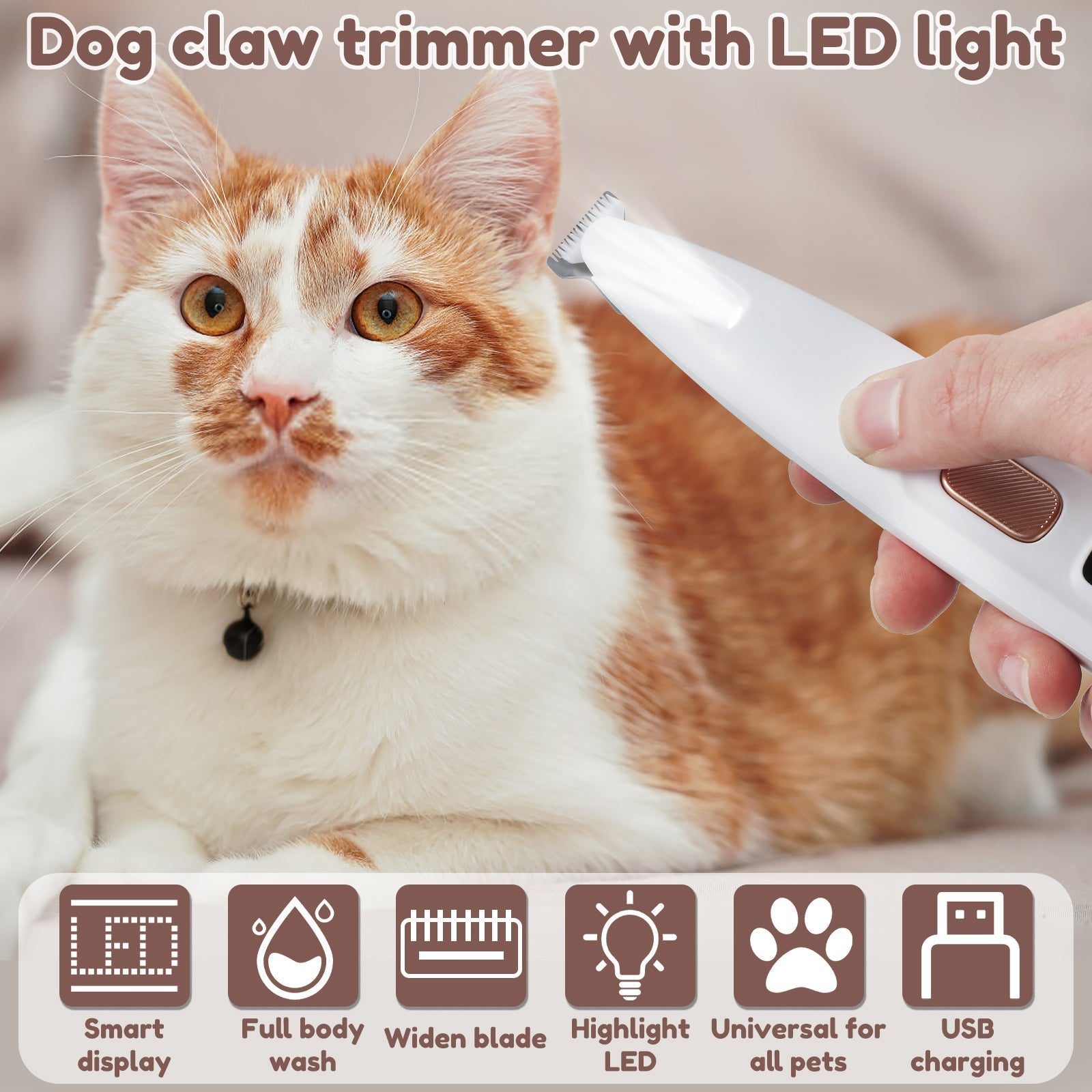 1 + 1 FREE TODAY| TidyPaws™ | LED hair clippers for pets