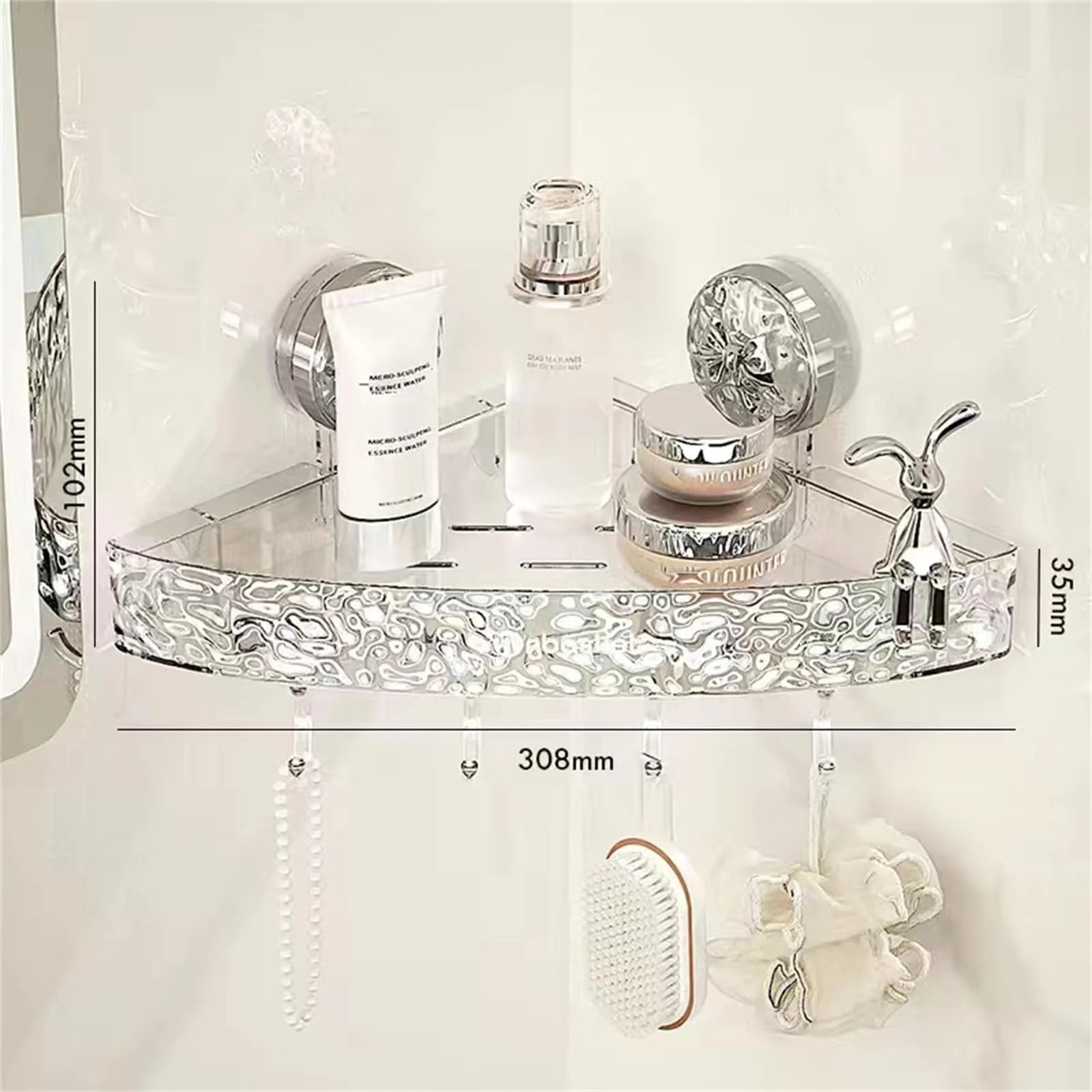 NoDrill™ - Acrylic shower shelf