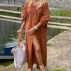 ComfyDudz Button Solid Dress