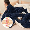 Double-layered, thickened plush lambswool blanket