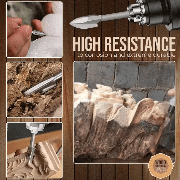 WoodCarve - Engraving Drill Set | 5 Different Sizes